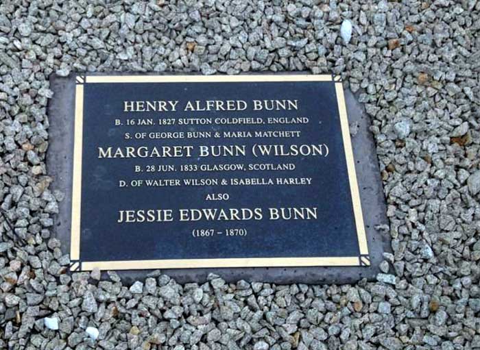 Bunn family grave marker