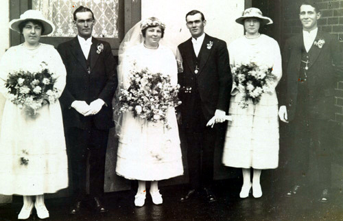 Harry Wilson and Doris Smiley wedding group
