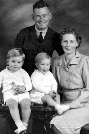 Ted and Bertha White with two of their children
