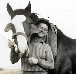 Ted White and horse Sailor